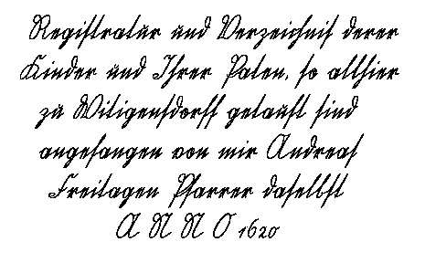 Titelseite des ersten Kirchenbuches